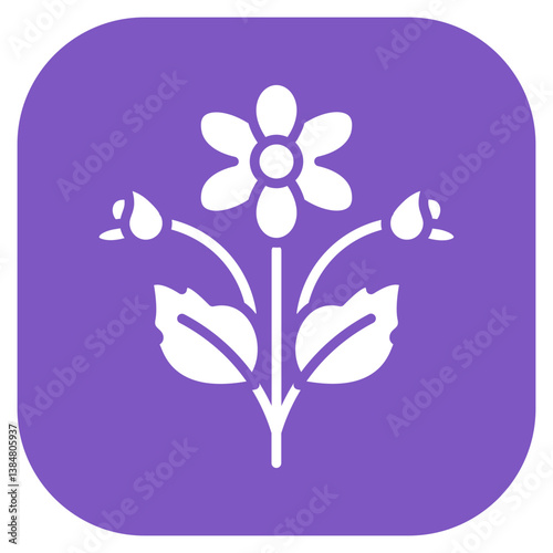 Alpine Forget Me Not Vector Icon