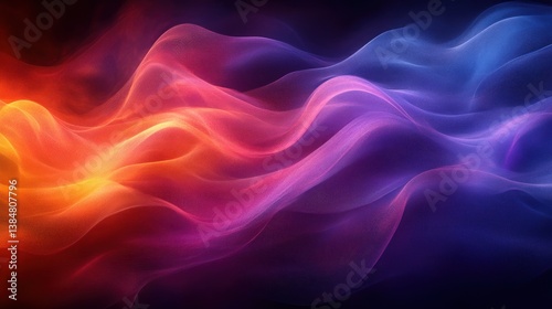 Wallpaper Mural Abstract vibrant red, orange, purple, and blue wave flow. Torontodigital.ca