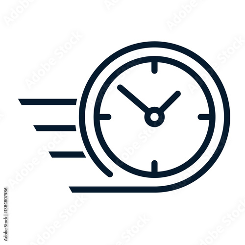 Fast service concept. Vector linear icon isolated on white background.