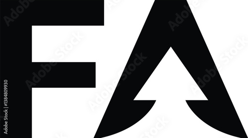 Letter A with Arrow, Letter A arrow logo design, letter A marketing logo design with vector illustration