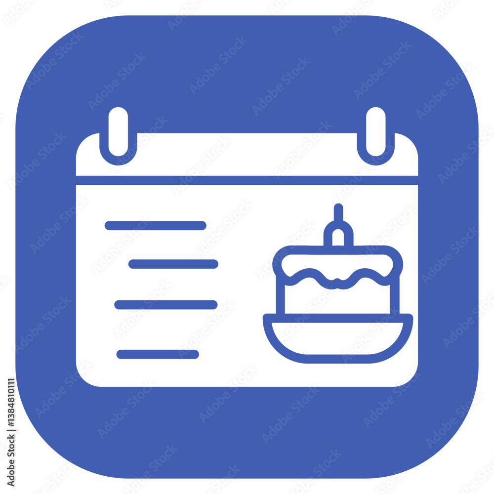 Birthday Date Vector Icon Birthday Date Vector Icon