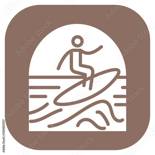 Surfer Vector Icon