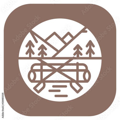 River Raft Vector Icon