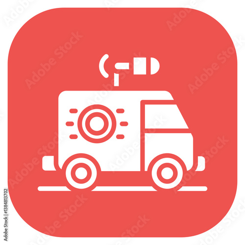 Broadcast Van Vector Icon