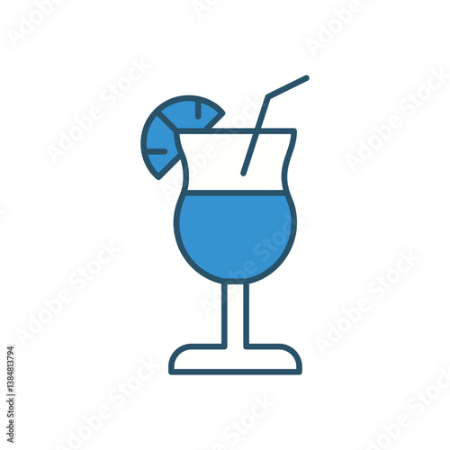 Mocktails vector icon stock illustration