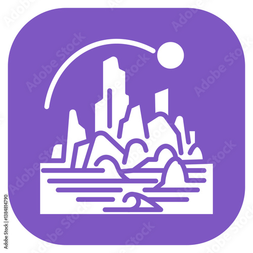 Coastal Rock Formations Icon