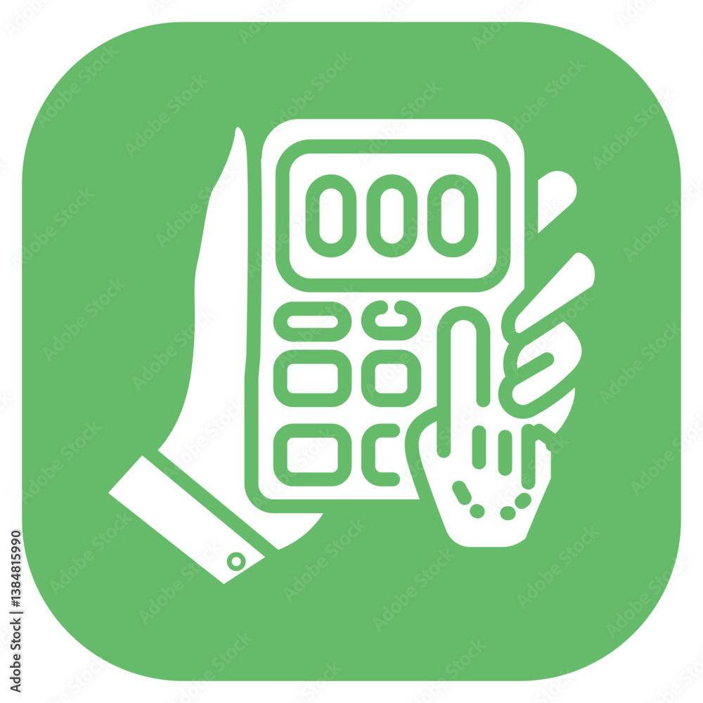 Bribery Calculator Vector Icon