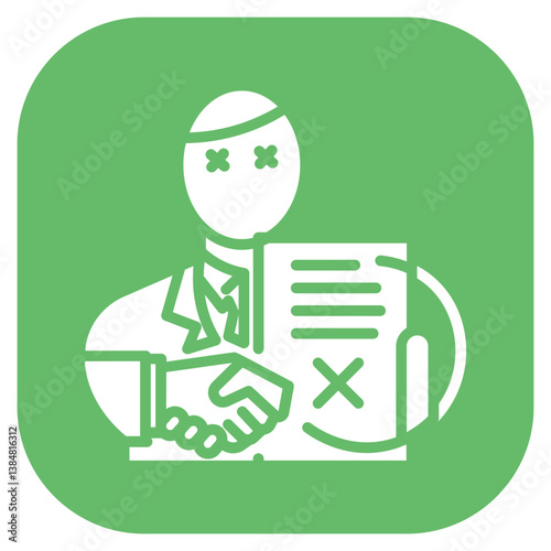 Fake Contract Vector Icon