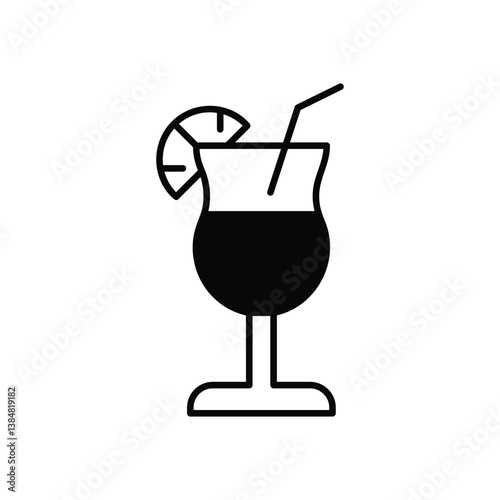 Mocktails vector icon stock illustration