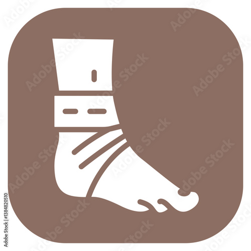 Ankle Swelling Vector Icon