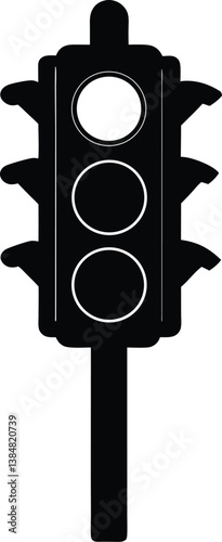 traffic light isolated on white background