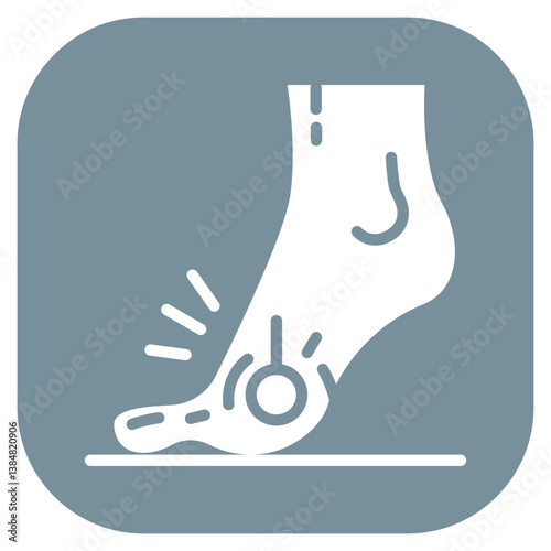 Plantar Arch Pain Vector Icon
