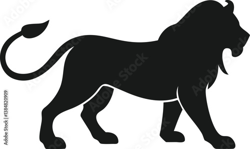 Majestic Silhouette of a Lion in the Wild