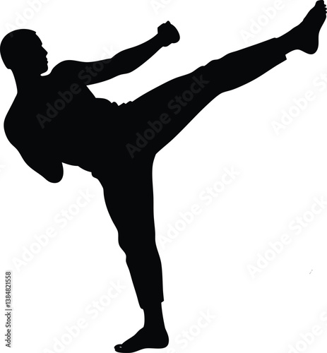 silhouette of a young man dancing in a studio