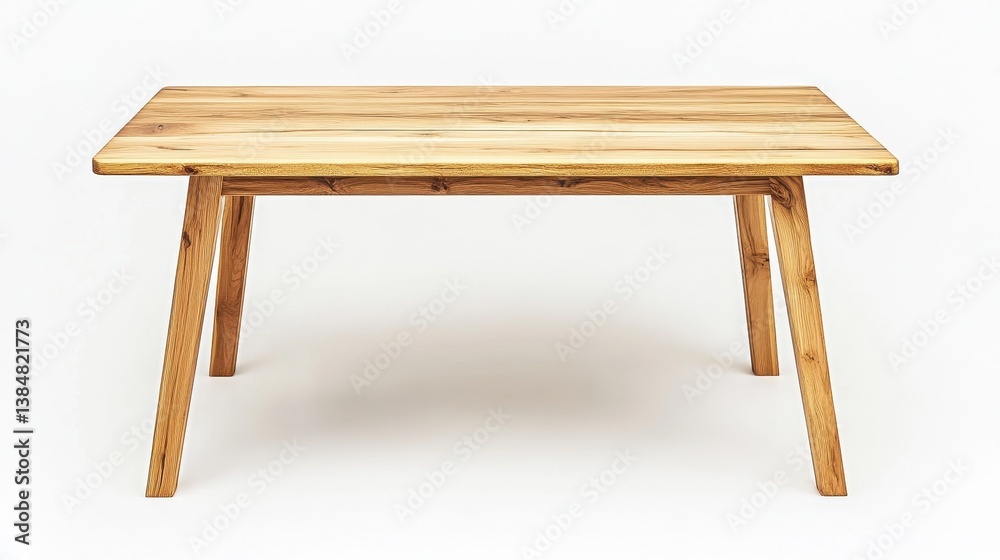 Rustic Wooden Table, Modern Minimalist Design. Rustic Wooden Table, Modern Minimalist Design.