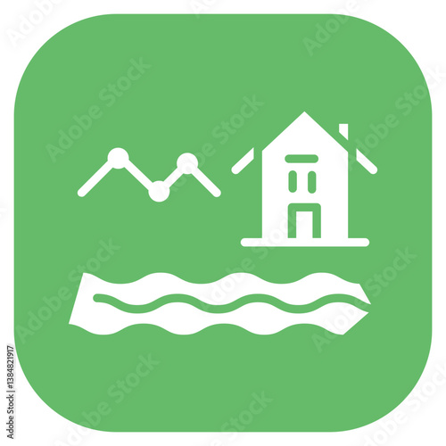 Flash Flood Warning Vector Icon
