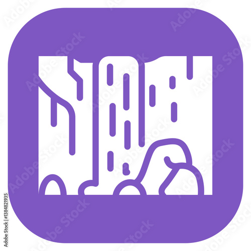 Gushing Waterfalls Vector Icon