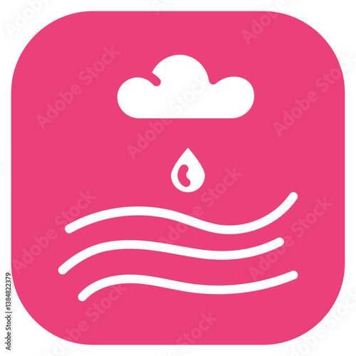Monsoon Streams Vector Icon