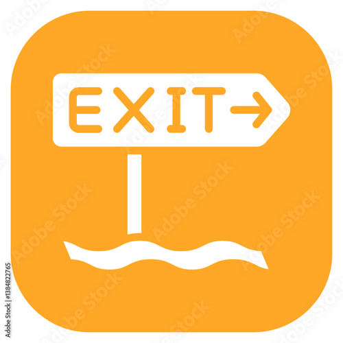 Emergency Harbor Exit Vector Icon