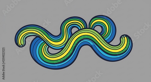 Liquid Linescape AI Generated photo