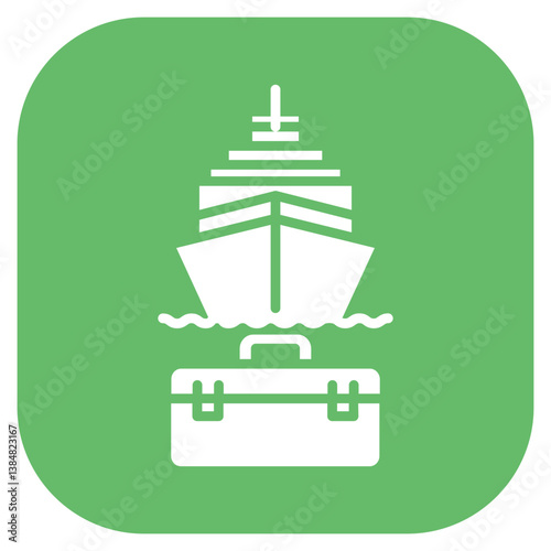 Ship Repair Yard Vector Icon
