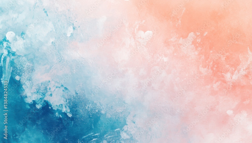 Ultra-Detailed Digital Art Background with Peach-Blue Gradient. High-Resolution Image Featuring Blurred and Textured Style