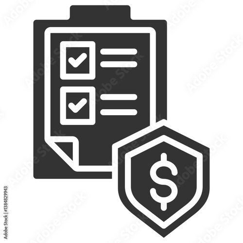 Insurance Policy Glyph Icon