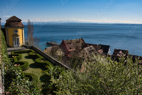Obraz na płótnie Bodensee, Blick über die Altstadt von Meersburg w salonie