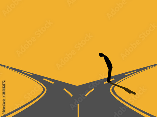 Businessman decides to choose his own path at a crossroads
