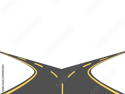 Choose a career, two way highway intersection, business concept.