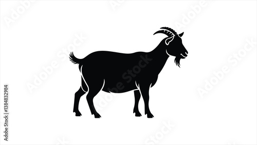 Goat standing silhouette