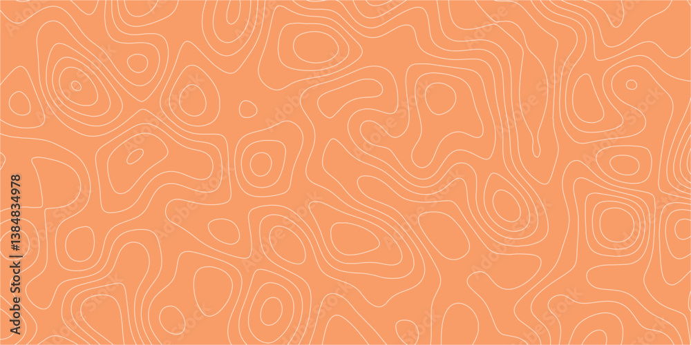 Fototapeta premium Fluid seamless terrain design with elevation-style lines in creative layout