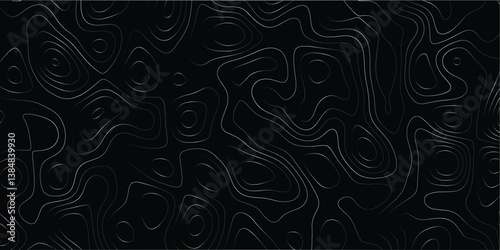 Complex abstract contour map inspired by elevation lines and modern design

