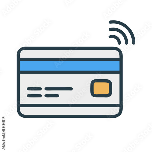  Contactless Card Design Icon for Payments