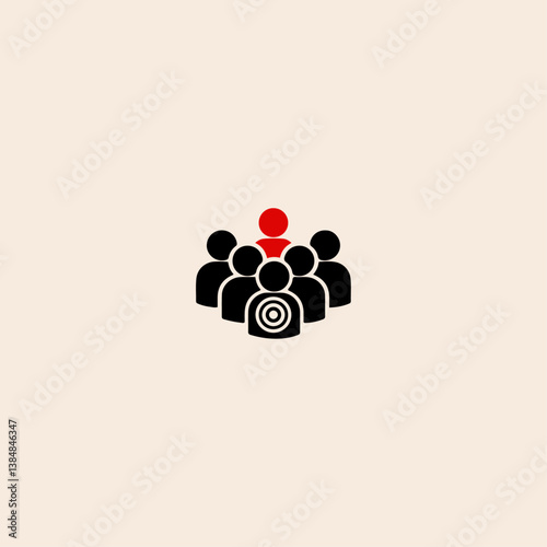 Human Target icon flat vector design. 