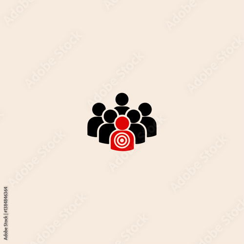 Human Target icon flat vector design. 