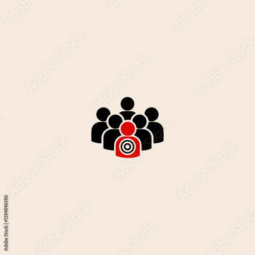 Human Target icon flat vector design. 