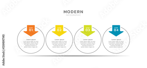 Vector infographic business template colorful design