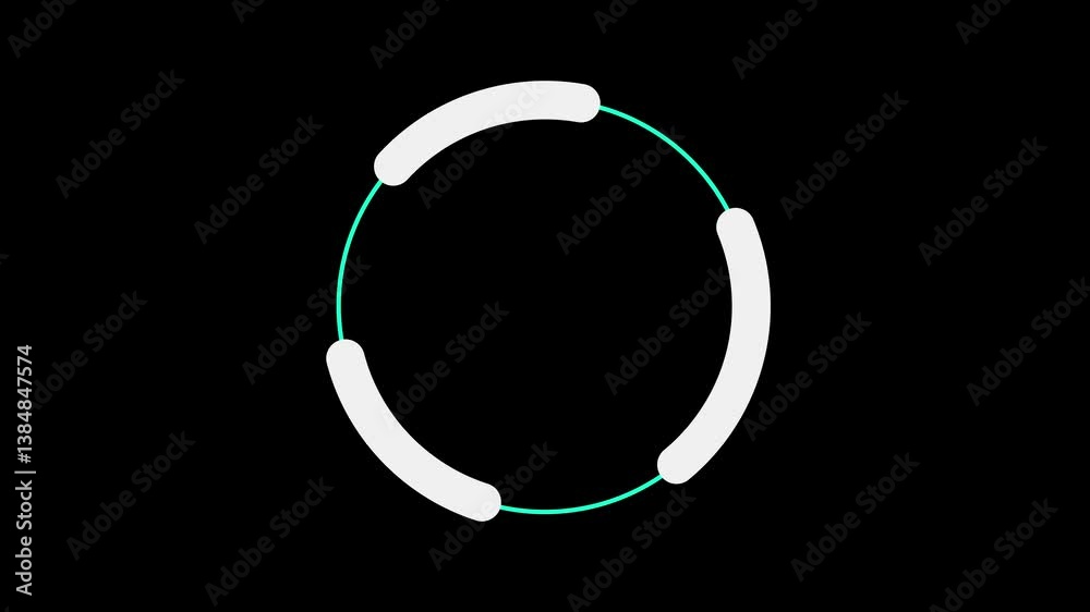 Abstract circle loop loading icon and processing bar icon animation 4k video. Abstract circle loop loading icon and processing bar icon animation 4k video.