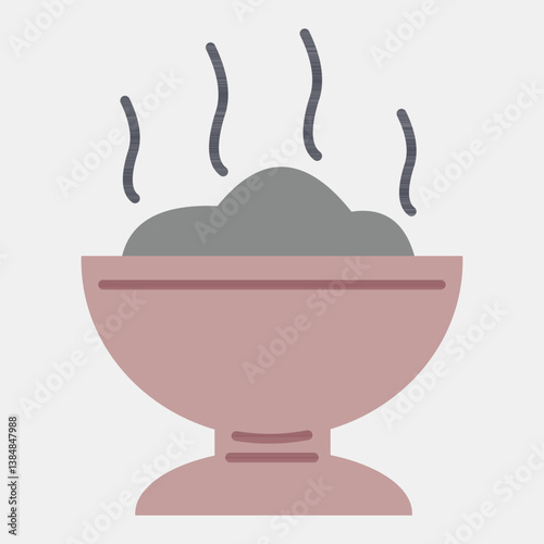 Icon copal incense. Day of the dead celebration elements. Icons in flat style. Good for prints, posters, logo, party decoration, greeting card, etc.