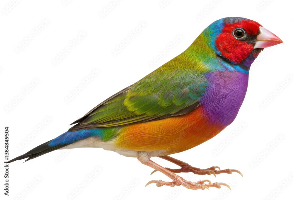 Obraz premium Vibrant Gouldian Finch PNG