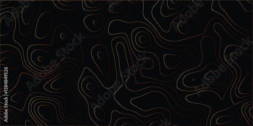 Artistic wavy contour pattern inspired by terrain elevation maps in modern style

