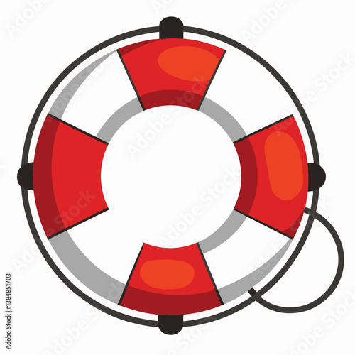 Lifebuoy on vector art illustration