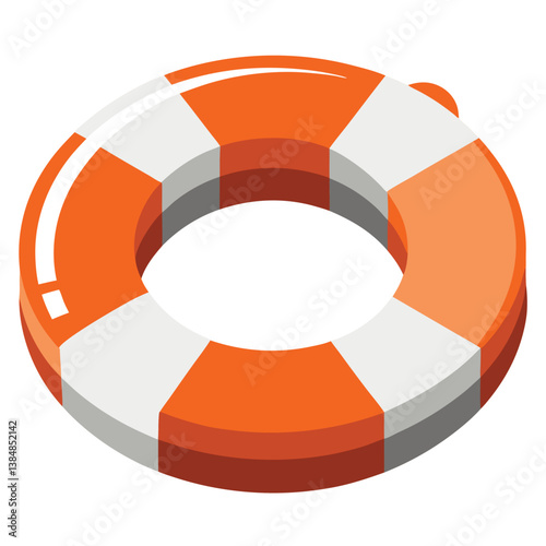 Lifebuoy on vector art illustration