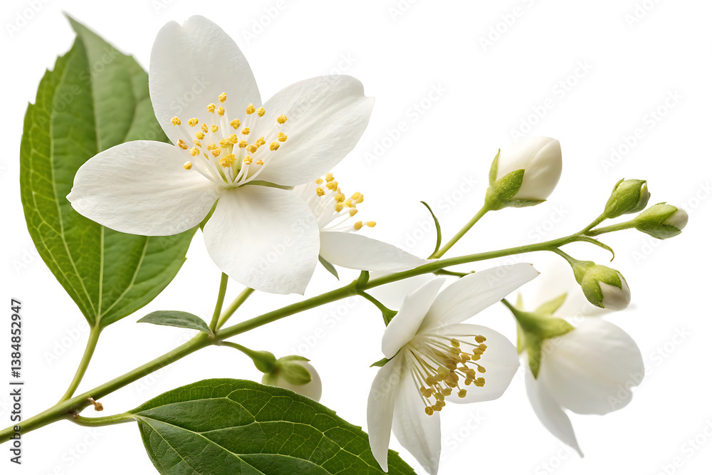 Fototapeta premium jasmine flower image isolated on white