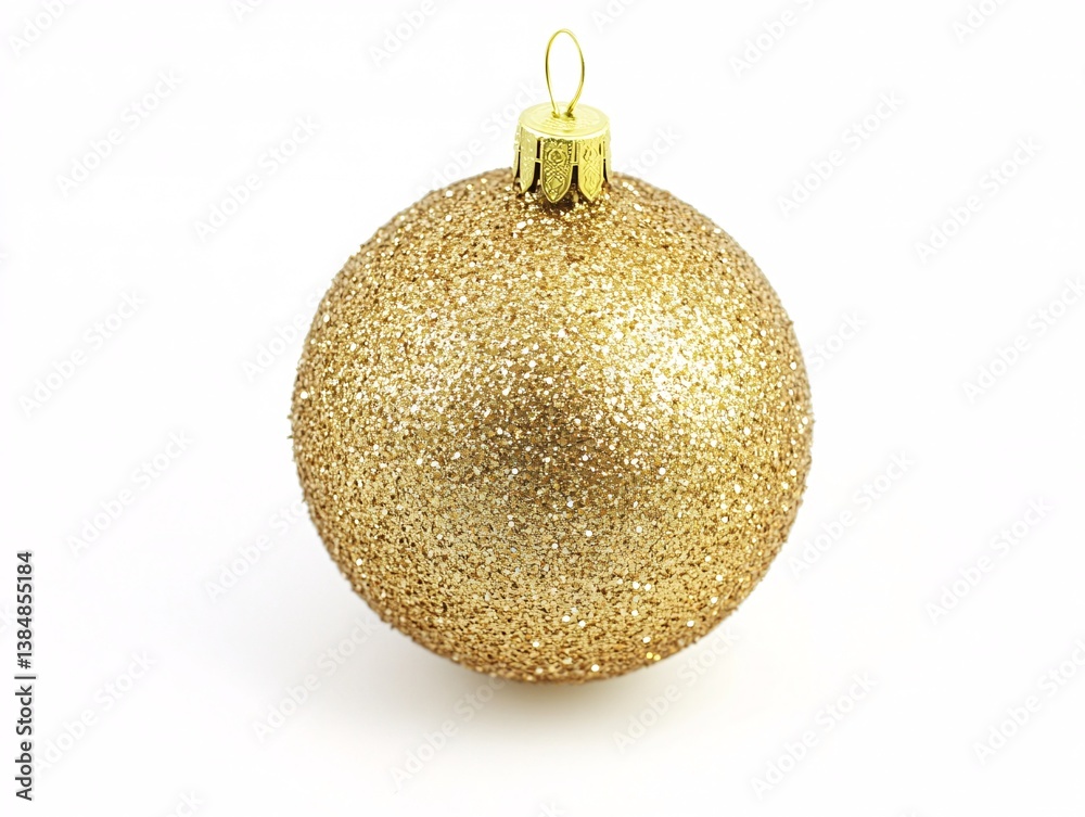 golden christmas ball isolated