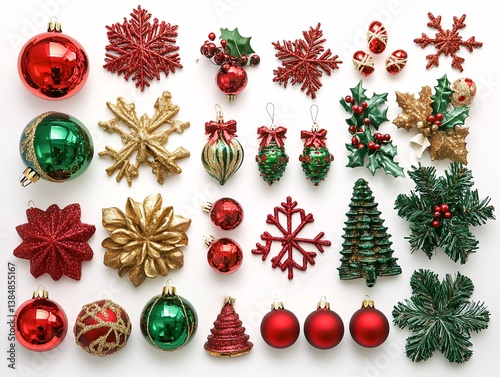 Obraz na płótnie set of christmas decorations w salonie