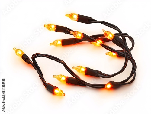 Obraz na płótnie christmas lights isolated on white w salonie