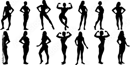Gym silhouette on white background