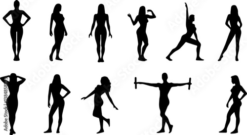 Gym silhouette on white background